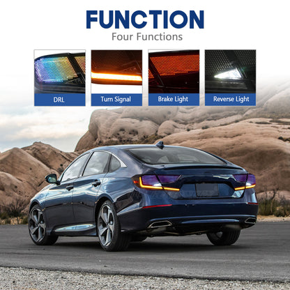 HCMOTIONZ LED RGB Customize Tail Lights for Honda Accord 2018-2022
