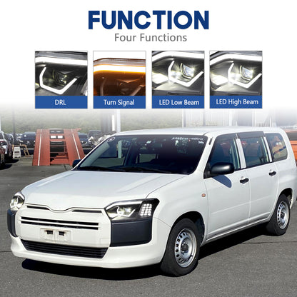 HCMOTION LED Head Lights for Toyota Probox 2014-2025 XP160 Succeed 2014-2020 Familia Van 2018-2025