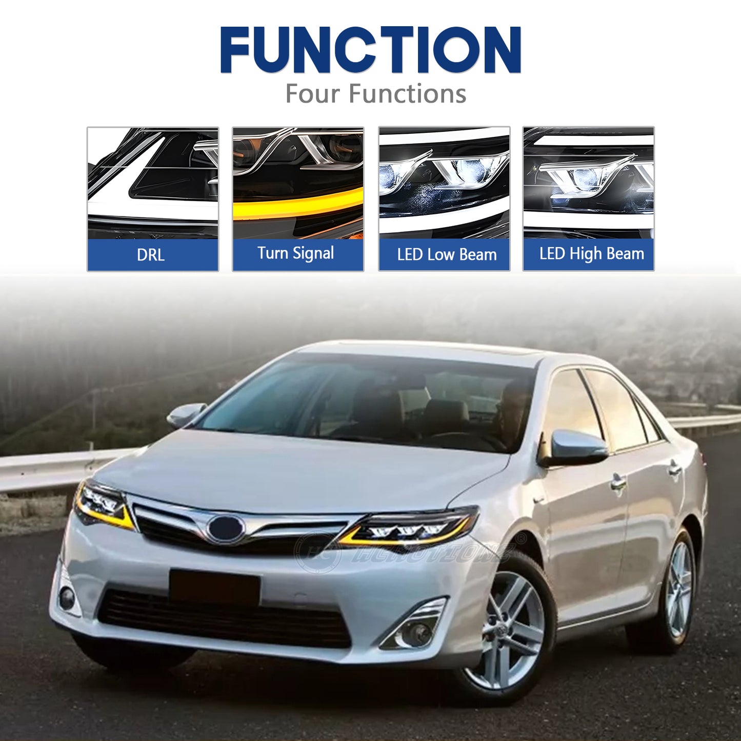HCMOTION LED Head Lights for Toyota Camry 2012-2014