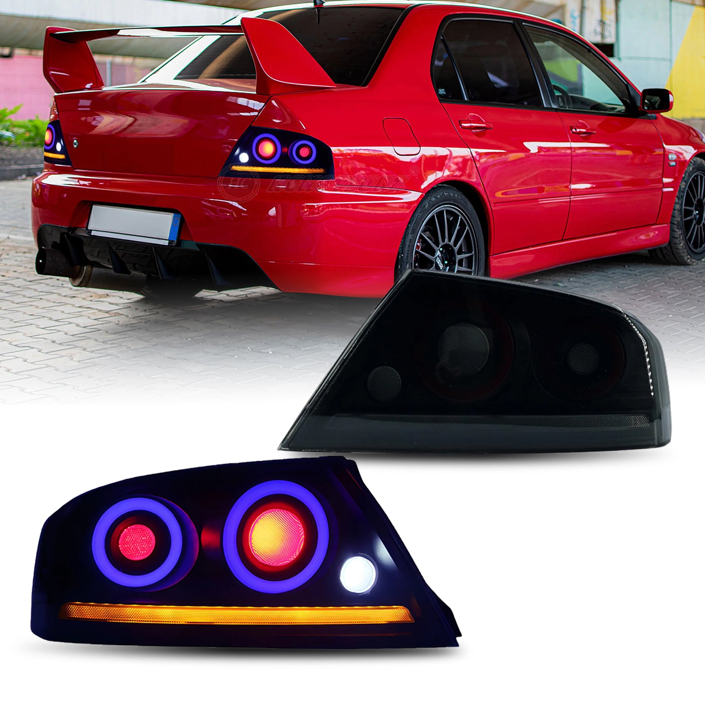 HCMOTION LED RGB Taillights for MITSUBISHI EVO 7/8/9 (CT9A) 2001-2007