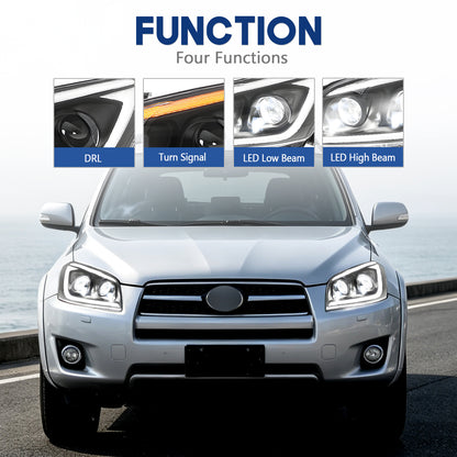 HCMOTION LED Headlights for Toyota RAV4 3rd Gen 2009-2012 Facelift Start-up Animation
