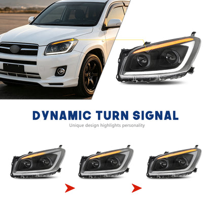 HCMOTION LED Headlights for Toyota RAV4 3rd Gen 2009-2012 Facelift Start-up Animation