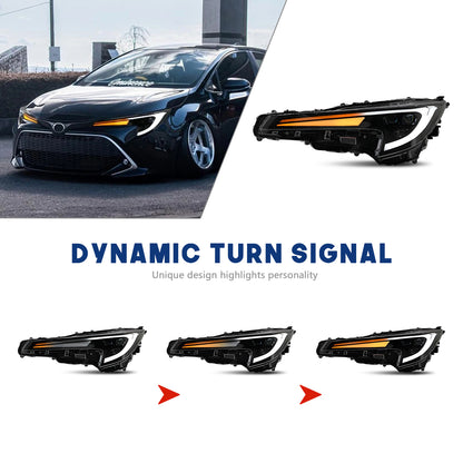 HCMOTION LED Headlights Assembly for Toyota Corolla US 2020-2025 Levin LE/SE/XLE/XSE Front Lamps