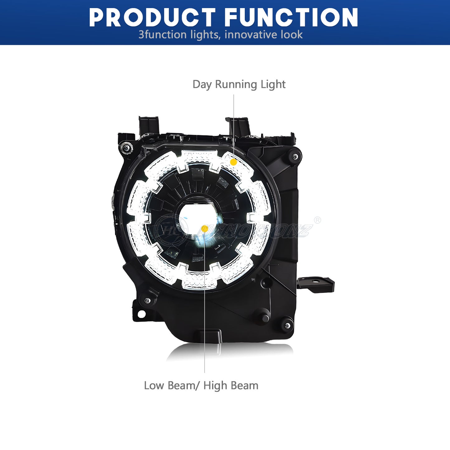 HCMOTION Toyota Land Cruiser LED Headlights AX (fourth facelift) 2023 2024 DRL Start UP Animation