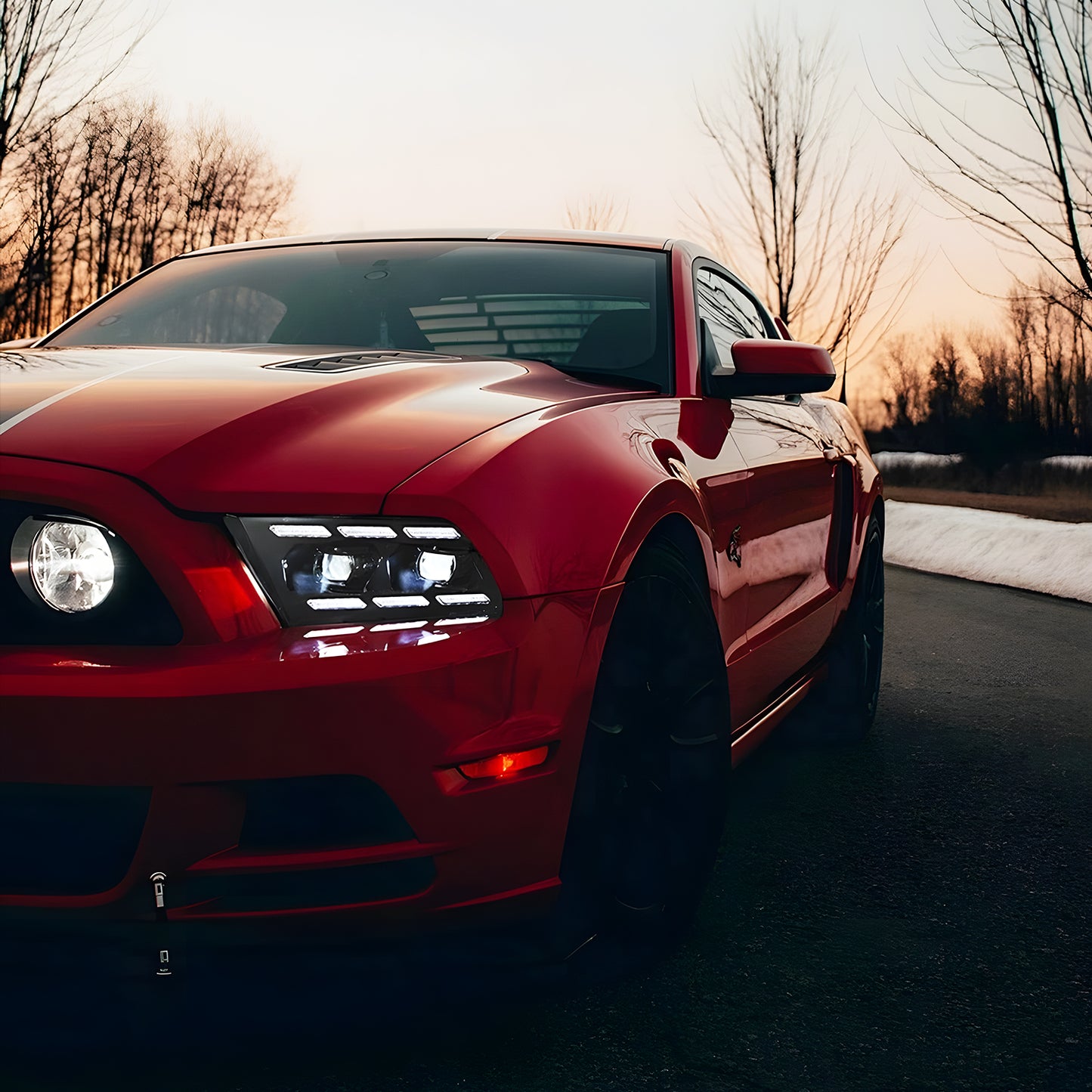HCMOTION V2 S550 Style Dynamic LED Headlights for Ford Mustang 2010-2014 Upgrade Projector Lamp