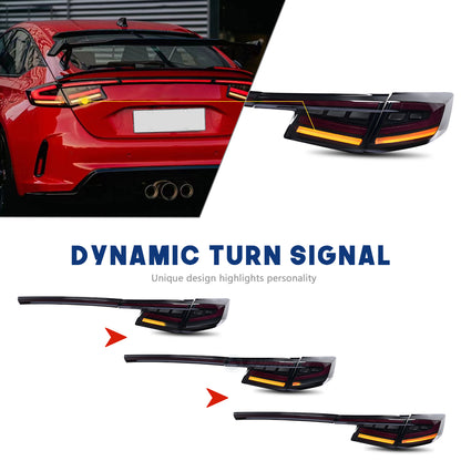 HCMOTION Tail Lights for Honda Civic 2022-2025 Hatchback 11th Gen with Middle Lamp