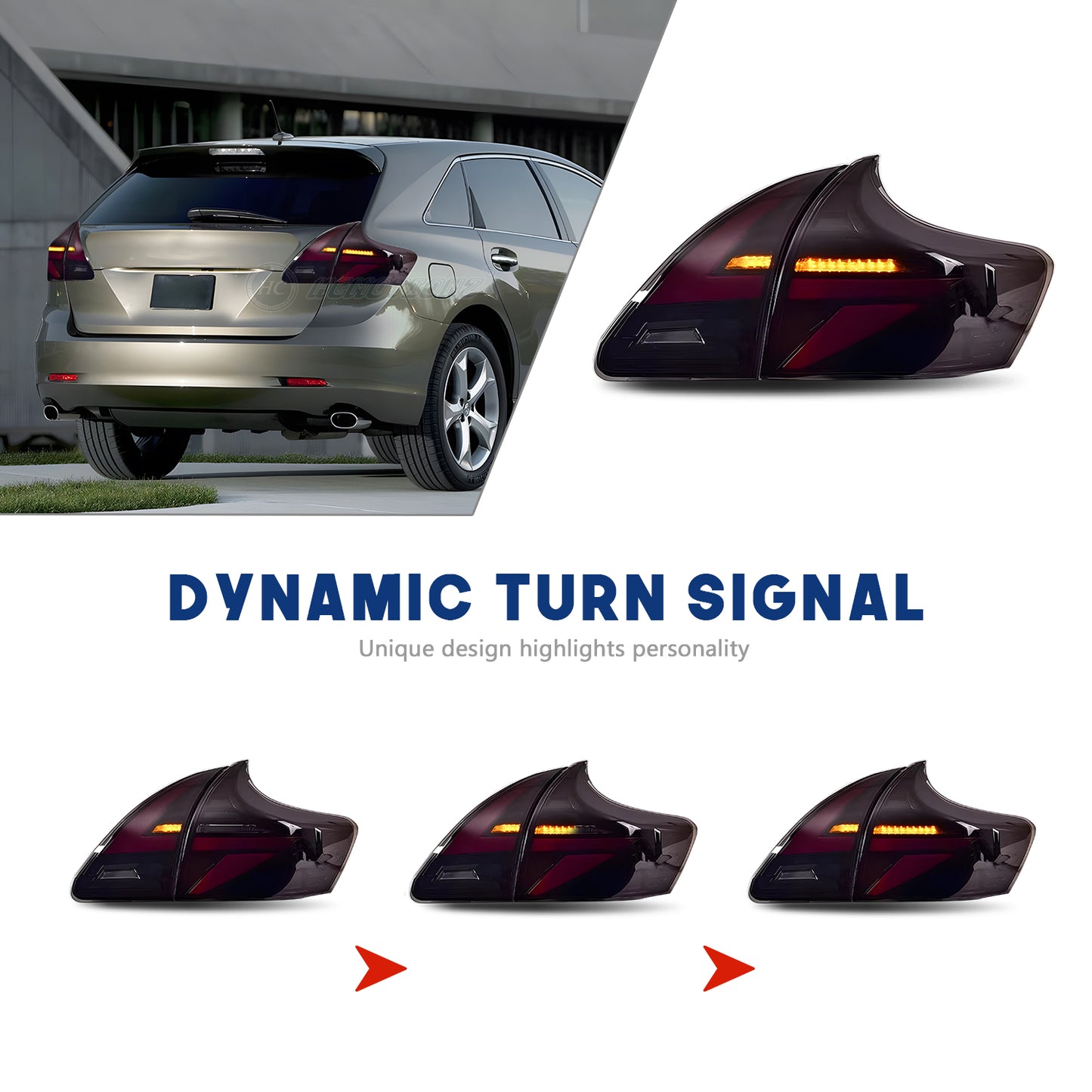 HCMOTIONZ LED Tail Lights for Toyota Venza 2009-2016