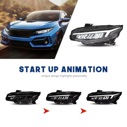 HCMOTION FULL LED Headlights For Honda Civic 2016-2021