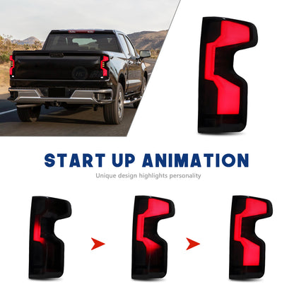 HCMOTIONZ LED Tail Lights for Chevrolet Silverado 2019-2025 1500/2500/3500