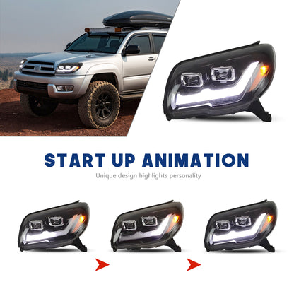 HCMOTIONZ LED Head Lights for Toyota 4Runner 2003-2009 4th Gen