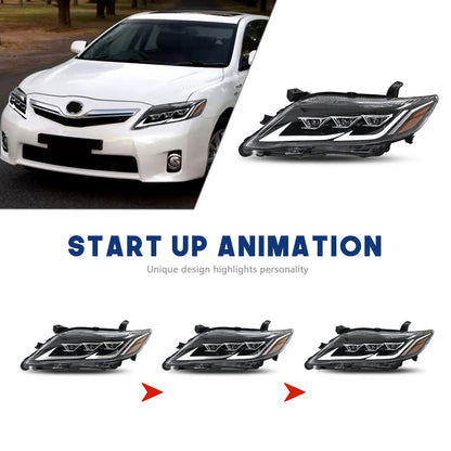 HC Motion LED Headlights Assembly for 2010 2011 Toyota Camry XV40 (US Version)  Plug & Play DOT Approved