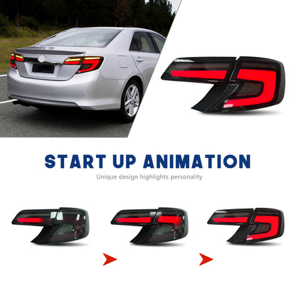 HCMOTION LED Tail Lights for 2012-2014 Toyota Camry Kits