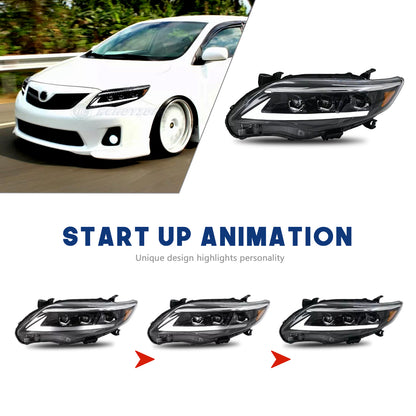 HCMOTIONZ LED Headlights for Toyota Corolla 2011-2013