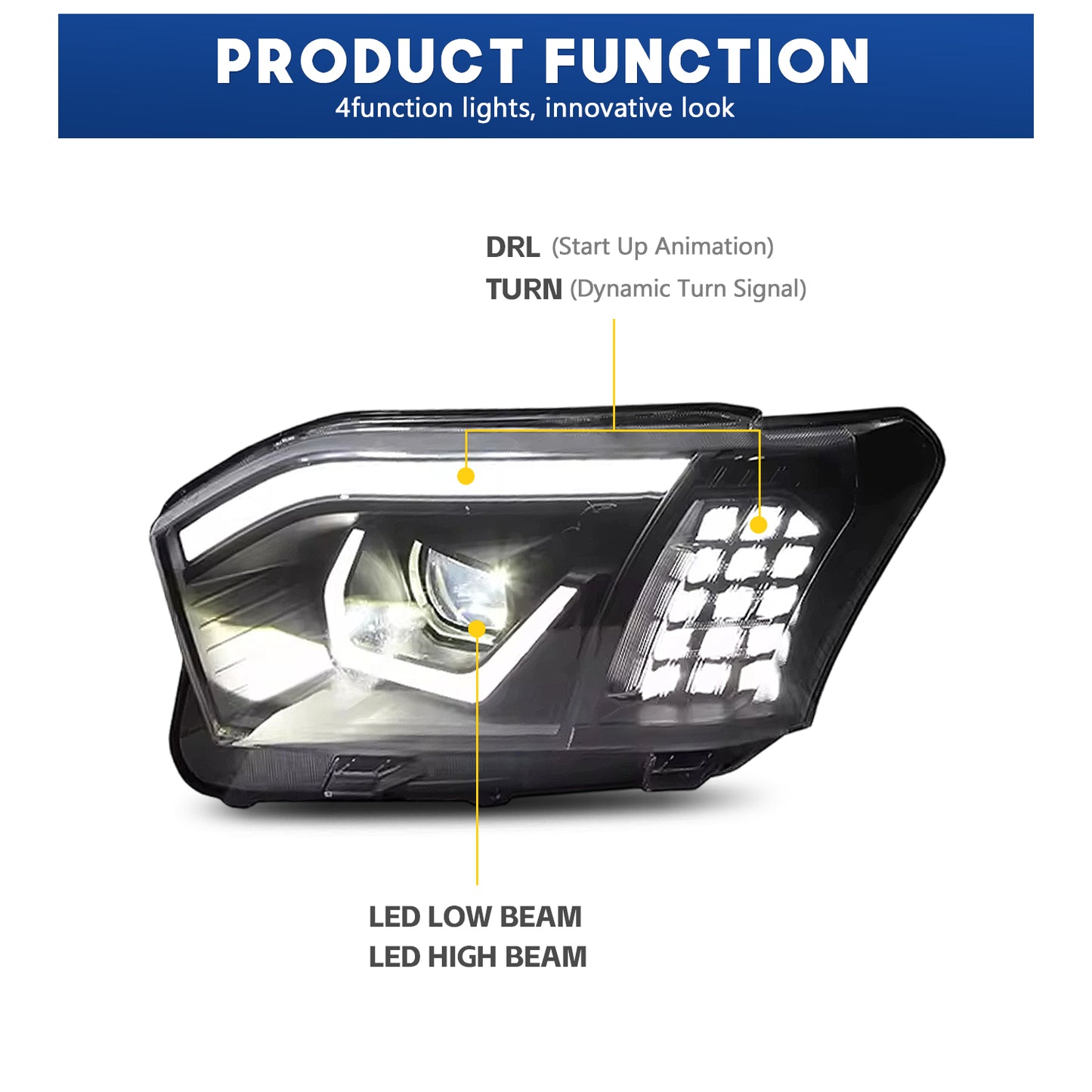 HCMOTION LED Head Lights for Toyota Probox 2014-2025 XP160 Succeed 2014-2020 Familia Van 2018-2025