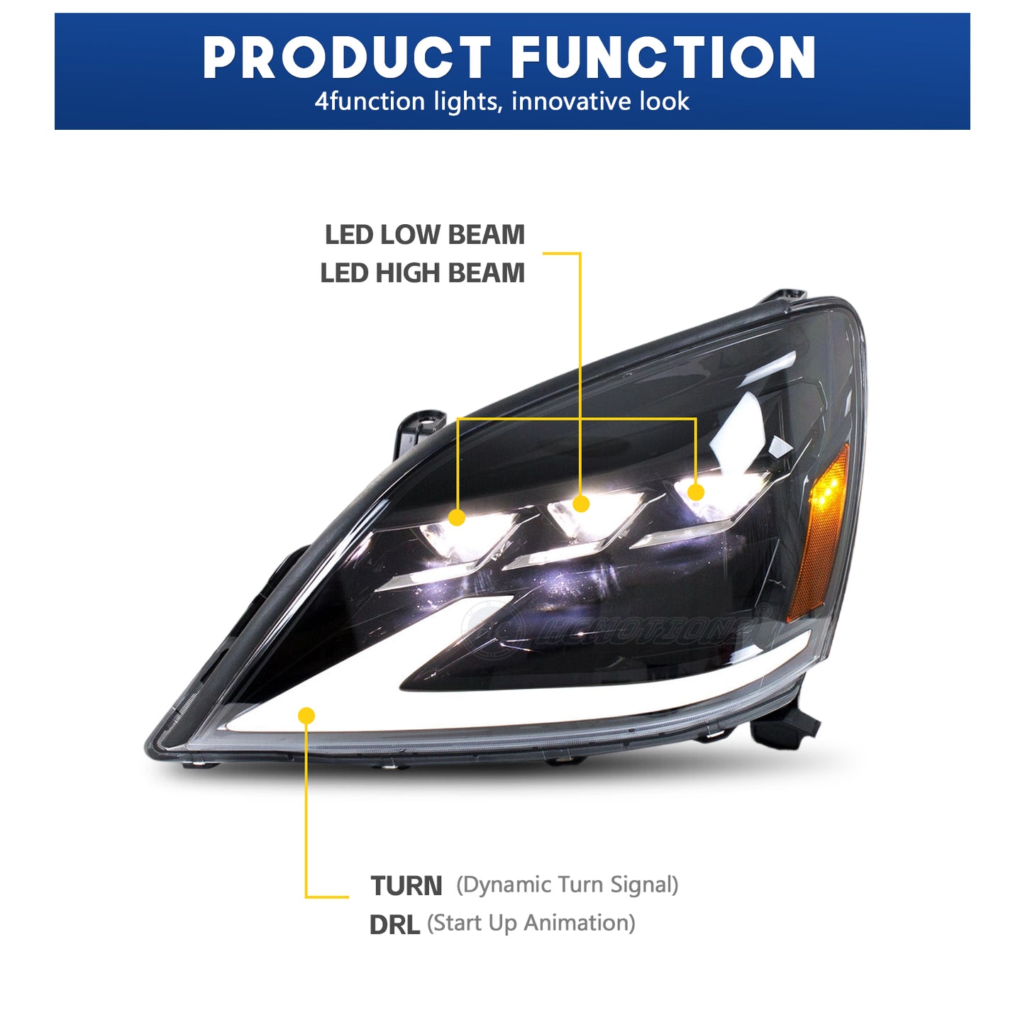 HCMOTIONZ LED Head Lights for Lexus GX 470 2003-2009 J120