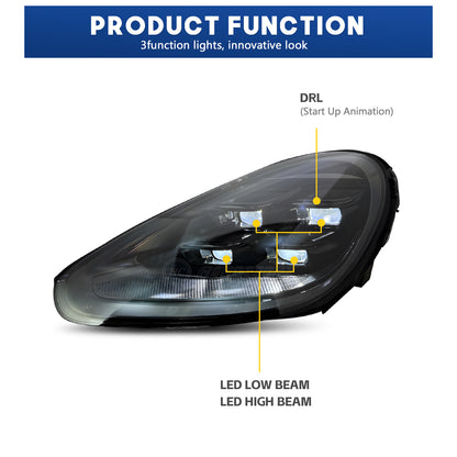 HCMOTIONZ LED Headlights for Porsche Cayenne 2011-2018 Upgraded 2024 Design