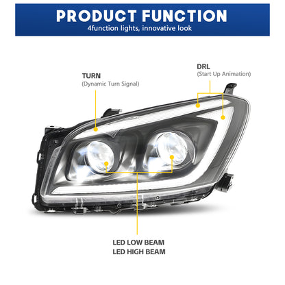 HCMOTION LED Headlights for Toyota RAV4 3rd Gen 2009-2012 Facelift Start-up Animation