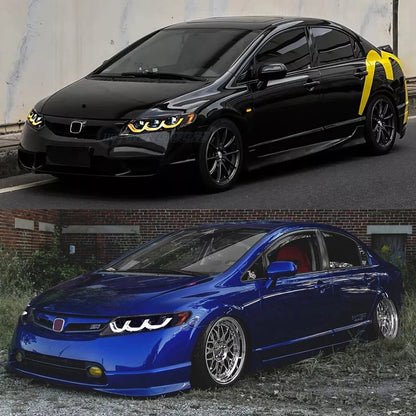 HCMOTION LED Head Lights for Honda Civic 2006-2011 8th Gen 4Doors Sedan