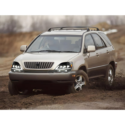 HCMOTION LED Headlights for Lexus RX330 RX350 RX400h 1998-2003 DRL Start UP Animation High Quality Continuous Front lights
