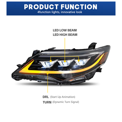 HCMOTION LED Head Lights for Toyota Camry 2012-2014
