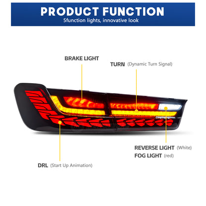 HCMOTION 3 Series Rear Lamps For BMW G20 Sedan M340i 330e 330i M 325Li G80 M3 G28 2019 2020 2021 LED Tail Lights