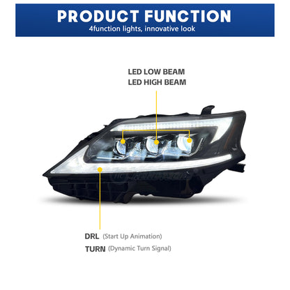 HCMOTIONZ Full LED Head Lights for Lexus RX RX350 RX450 RX270 2009-2015