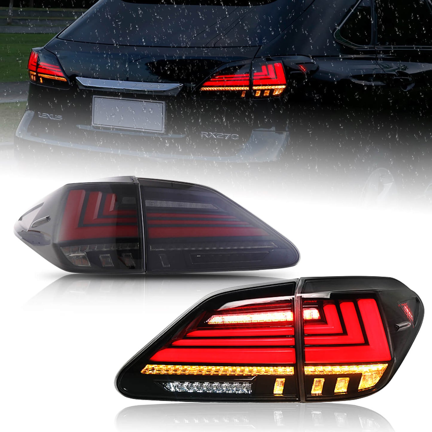 HCMOTION LED Tail Lights for Lexus RX350 RX450 RX270 2009-2015