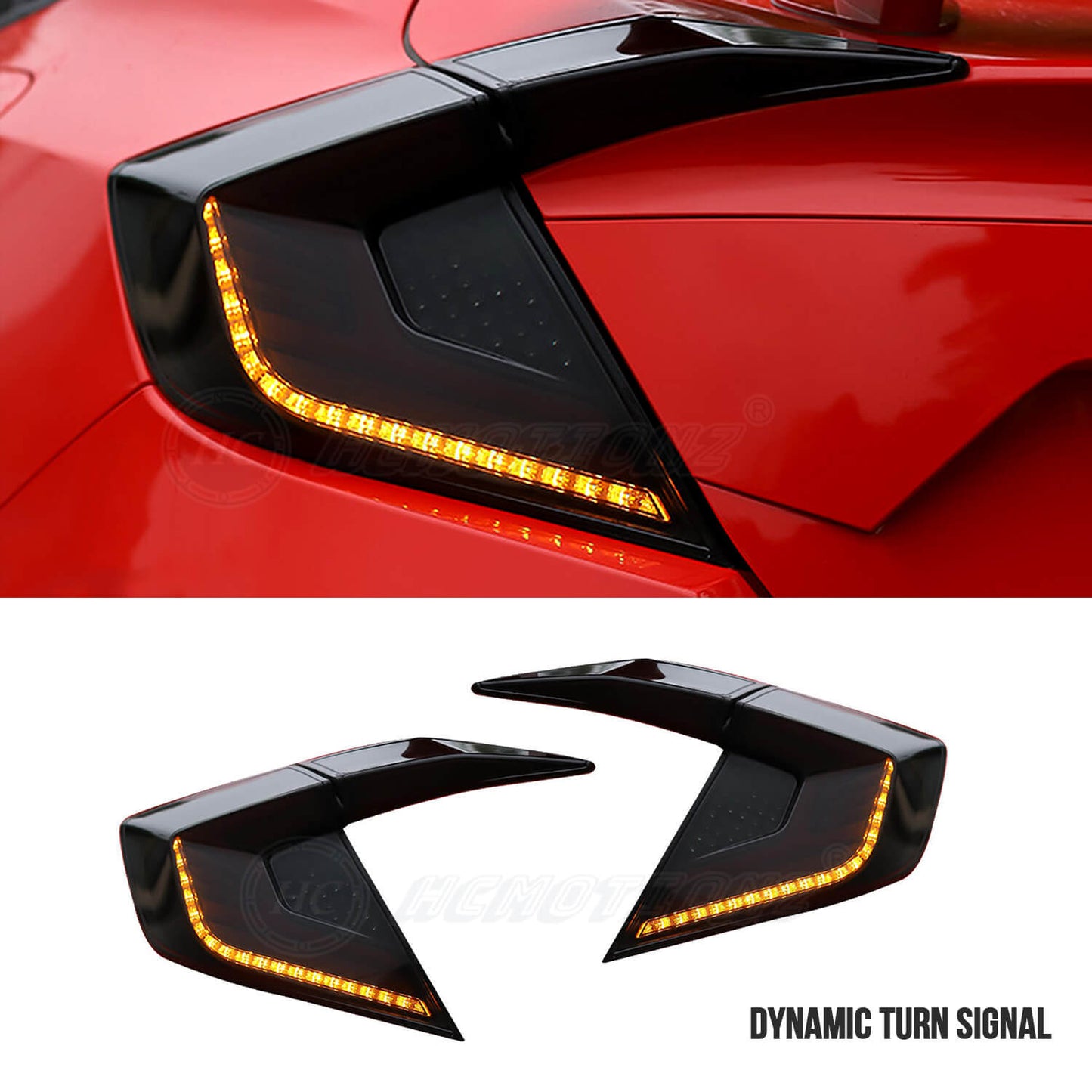 HCMOTION LED Rear Lamp for Honda Civic 2016-2021 Tail Lights