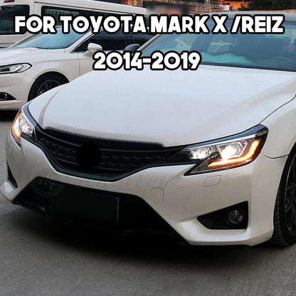 HCMOTION LED Headlights 14-19 For Toyota Mark X /Reiz