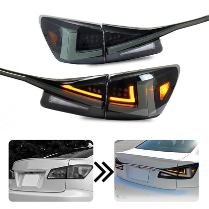 HCMOTION LED Tail Light For Lexus IS250 IS350 ISF 2006-2012 Smoke