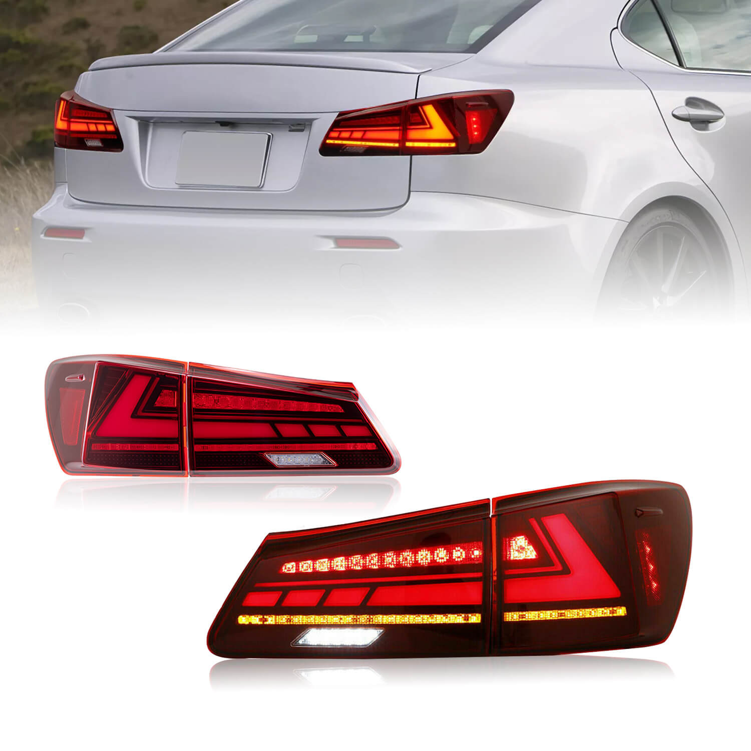 Lexus 2is Rear HCMOTION LED Tail Light For Lexus IS250 IS350 ISF 2006-2012
