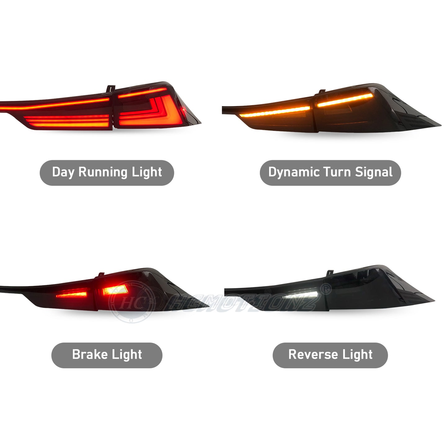 HCMOTION Lexus IS250 IS350 IS300h ISF 2014-2020 LED RGB Tail Lights