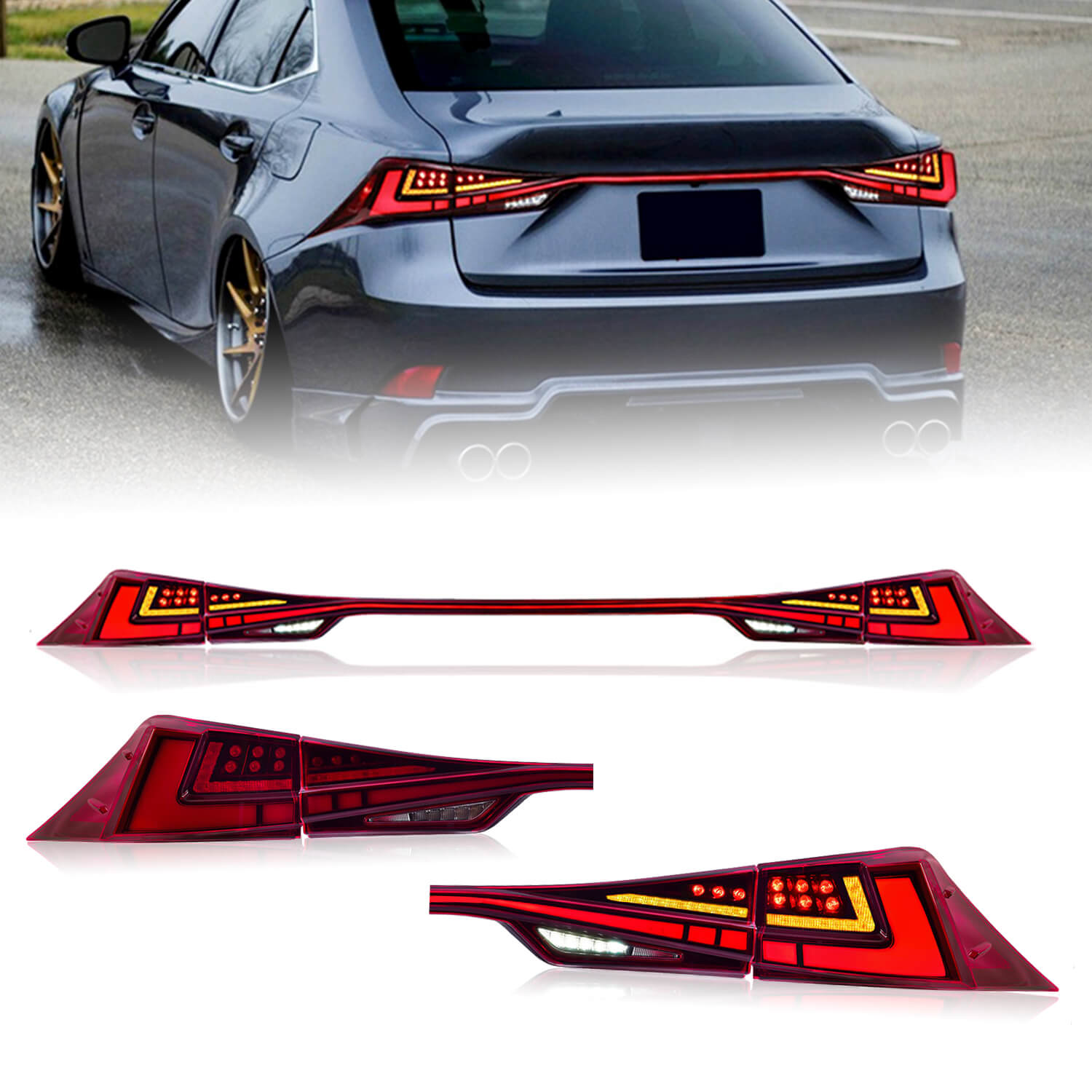 Lexus Backlight HCMOTION Lexus IS250/350 300H/F 2014-2020 LED Tail Lights