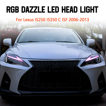 HCMOTION RGB LED Head Light For Lexus IS250 IS350C ISF 2006-2013