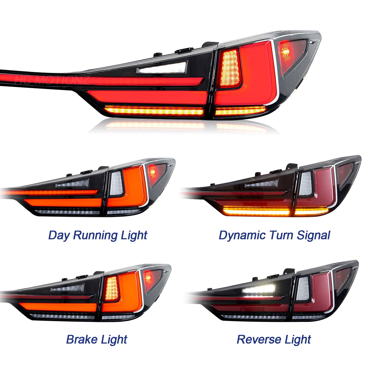 HCMOTION For Lexus RX 350 L RX 450h F Tail Lights 2016-2022