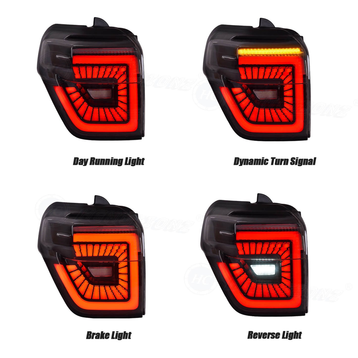 HCMOTION LED Tail Lights for Toyota 4Runner 2010-2023 SR5 TRD Off Road Lmited