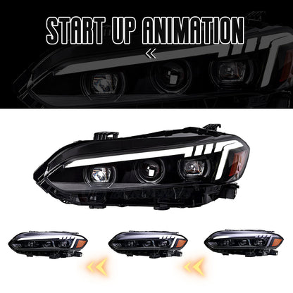 HCMOTION LED Headlights for 11th Gen Honda Civc 2022-2023 Start UP Animation