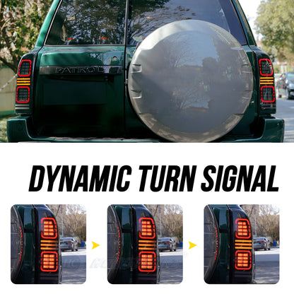 HCMOTIONZ Led Tail Lights For Nissan Patrol  5th Gen 2005-2022 Start UP Animation