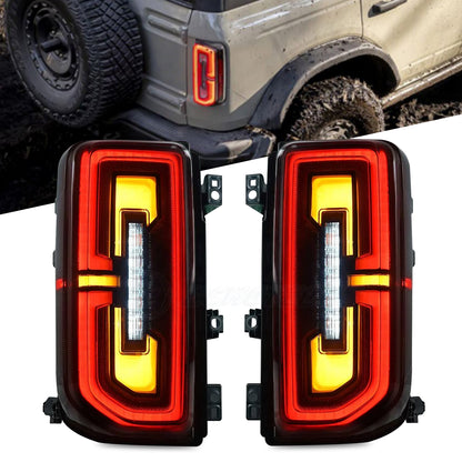 HCMOTION LED Tail Lights For Ford Bronco 6th Gen 2021-2024 Sequential Rear Lamps