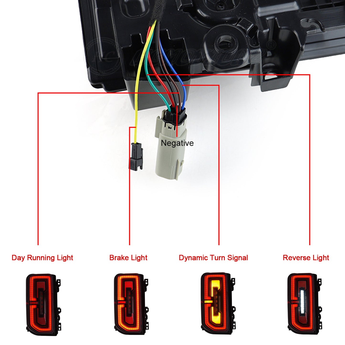 HCMOTION LED Tail Lights For Ford Bronco 6th Gen 2021-2024 Sequential Rear Lamps