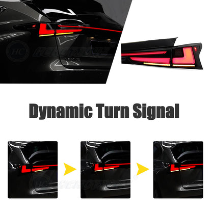 HCMOTIONZ for Lexus NX200 NX300 LED Tail Lights And intermediate lamp 2014-2022