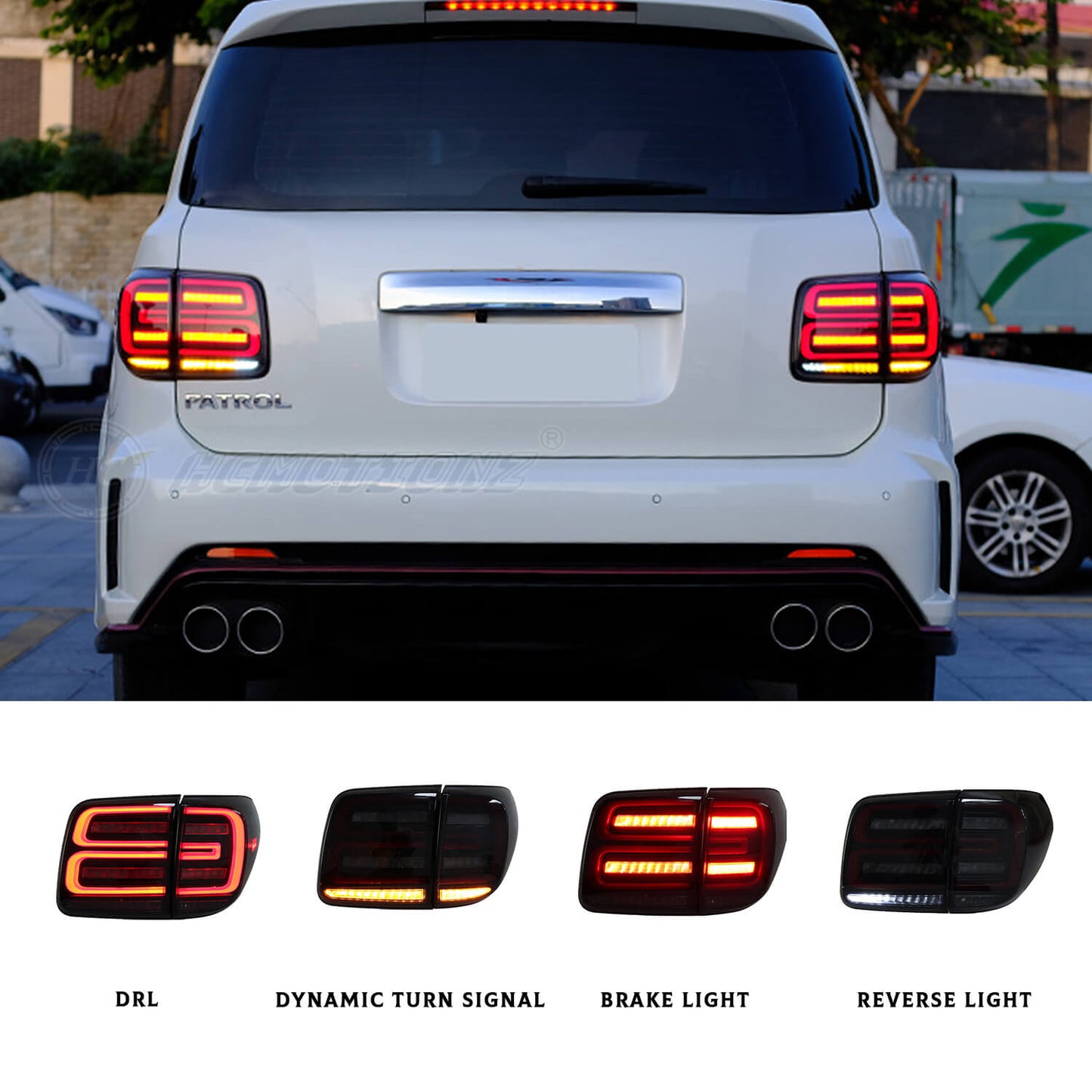 HCMOTION Led Tail Lights For Nissan Patrol 2012-2019