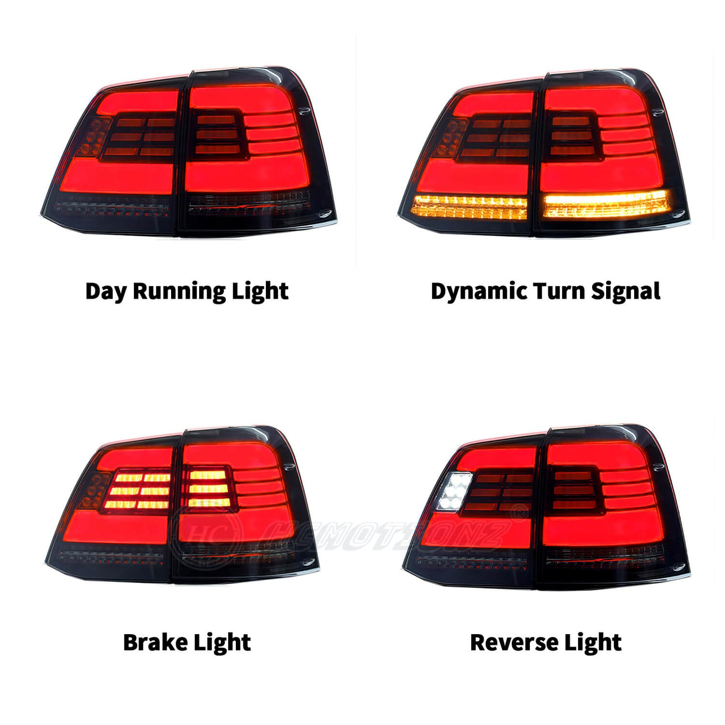 HCMOTION LED Tail Lamps For Toyota Land Cruiser 2008-2015