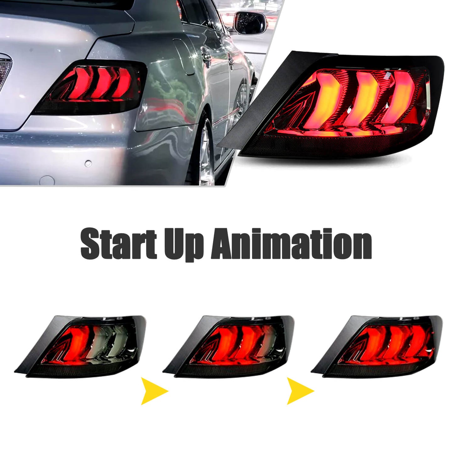 HCMOTION LED Taillights 04-09 For Toyota Mark X /Reiz