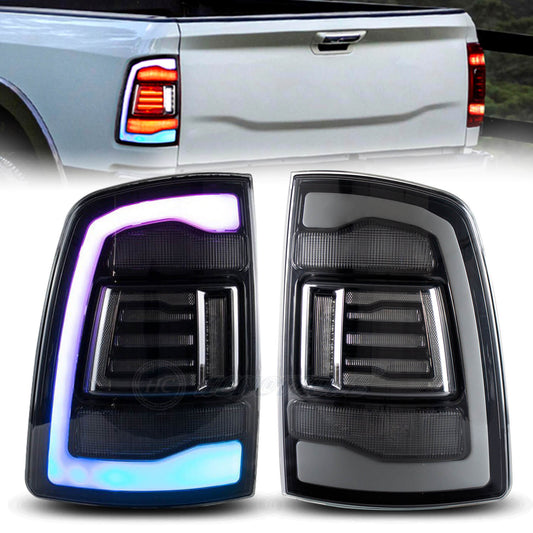 HCMOTION LED RGB Tail Lights for Dodge Ram 1500 2500 2009-2018