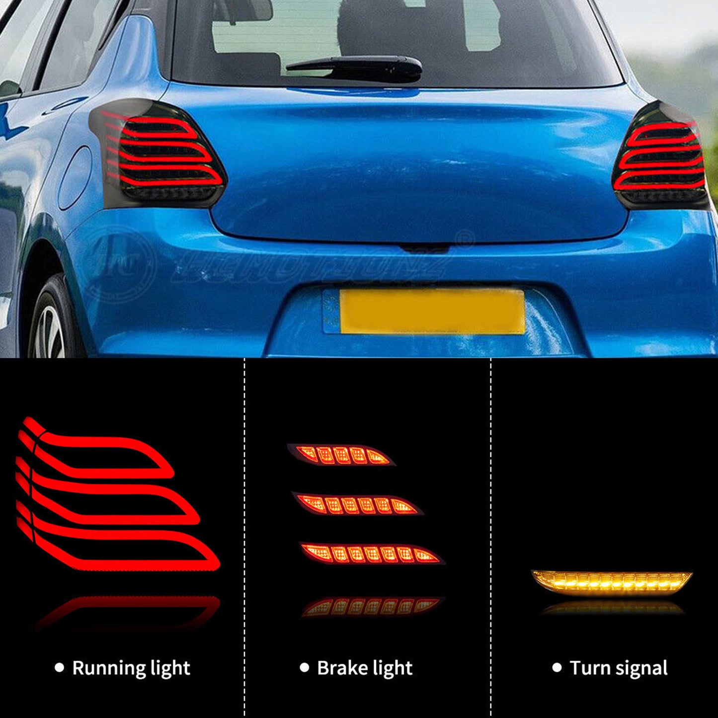 HCMOTION LED Tail Lights For Suzuki Swift 2017-2022