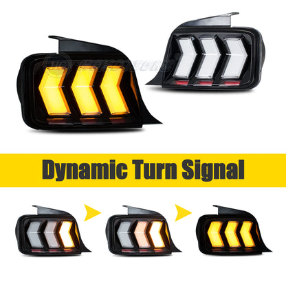 HCMOTIONZ FULL LED Tail lights For Ford Mustang 2005-2009 Start UP Animation