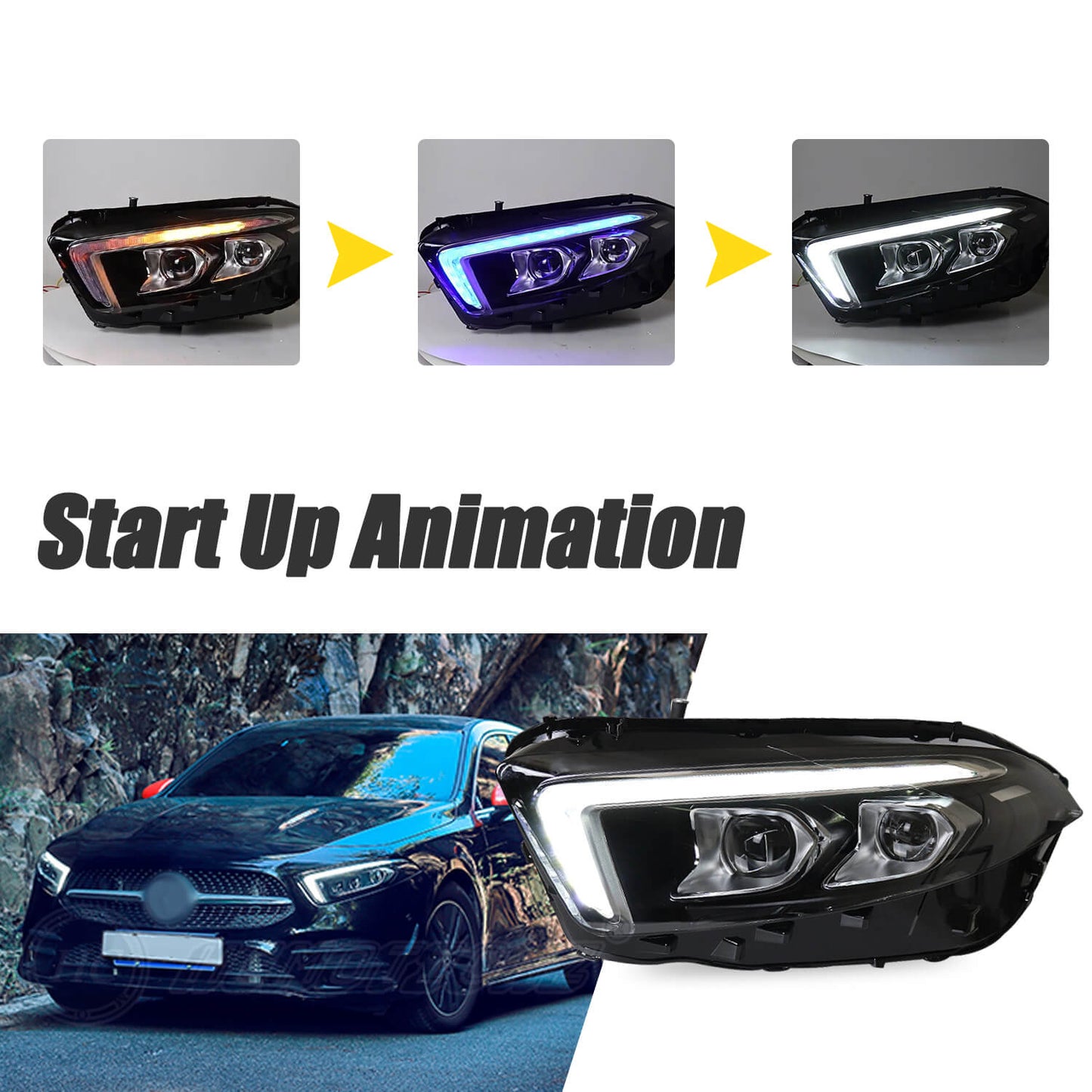 HCMOTION For Mercedes A180 2018-2022 LED Headlights