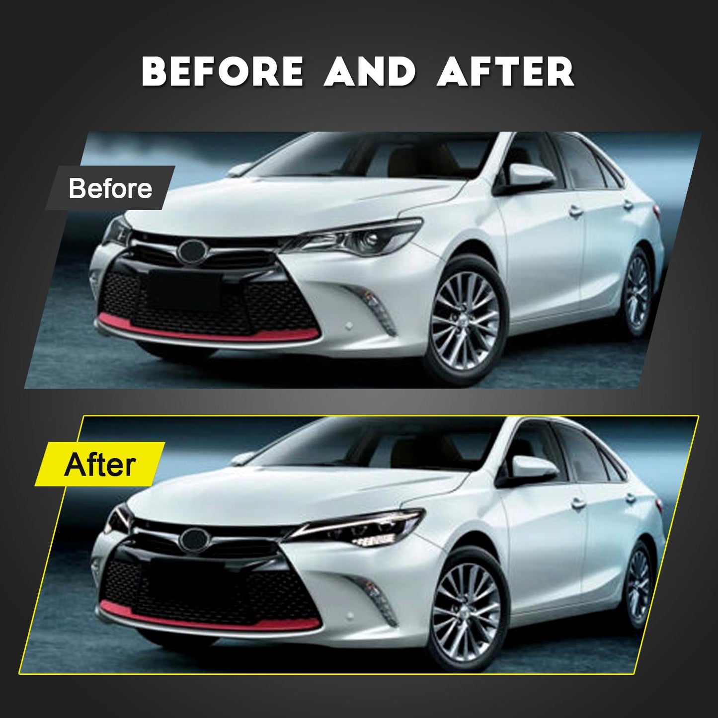 HCMOTION LED Headlights For Toyota Camry 2015-2017 DRL Start UP Animation