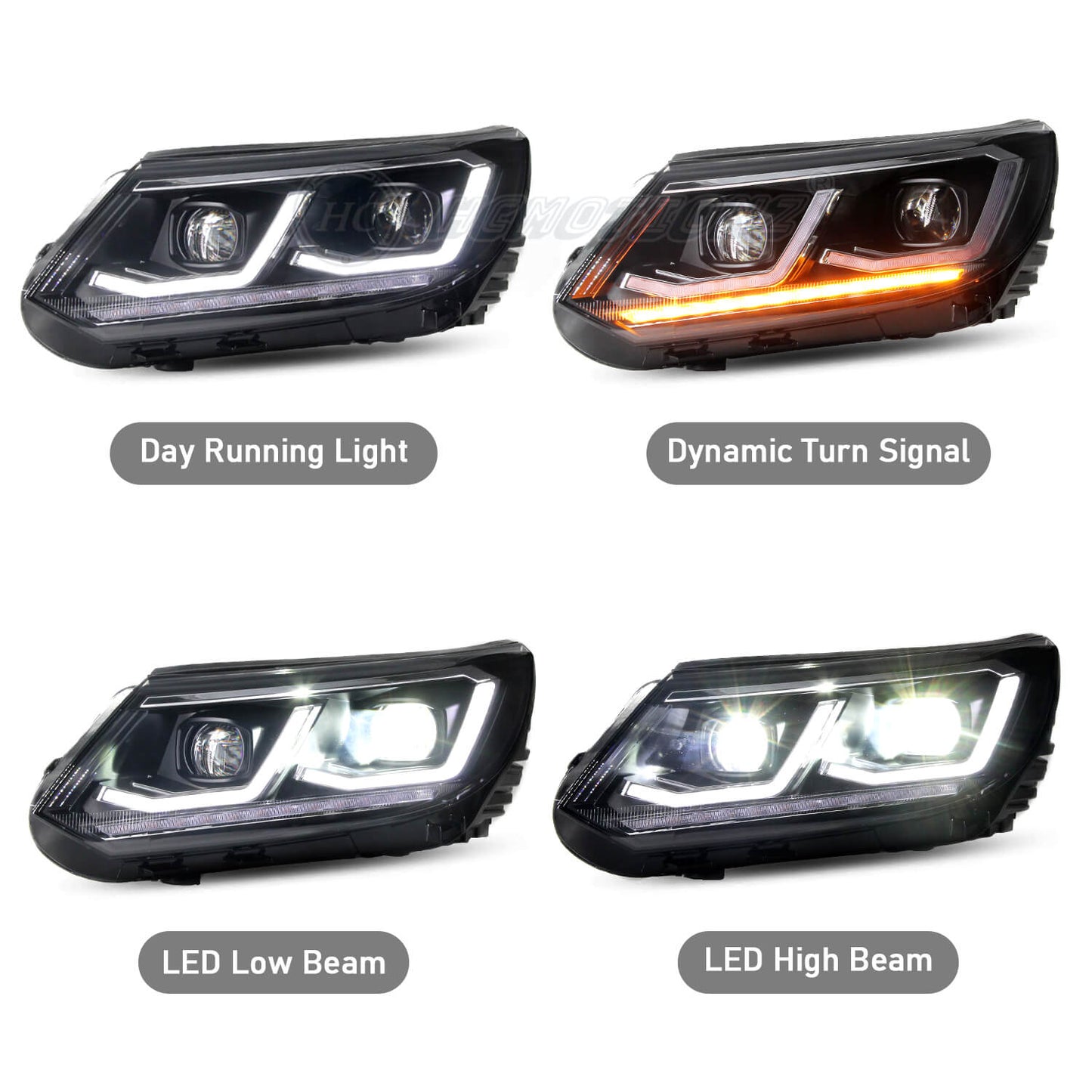 HCMOTION LED Headlights For VW Tiguan 12-16
